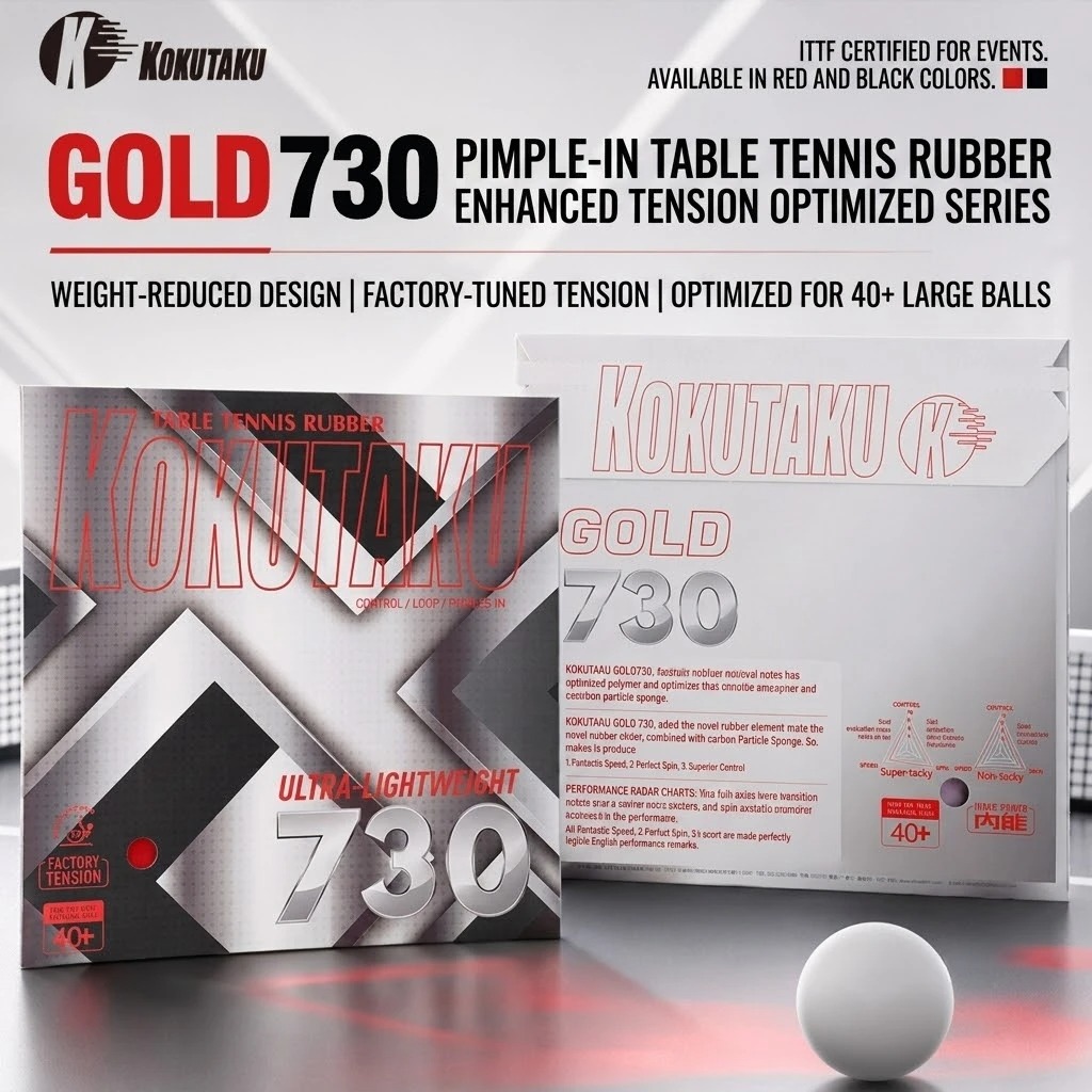 Table Tennis Market - Kokutaku Table Tennis Racket Rubber Gold