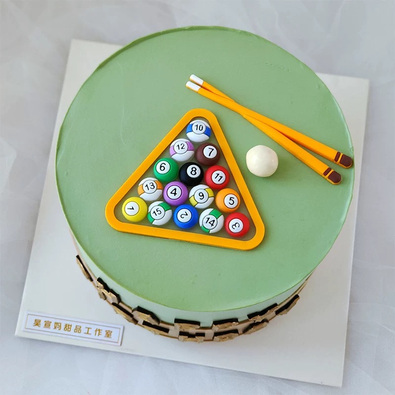 Table Tennis Market - Billiard Cake Birthday Decoration Happy Father's